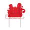 Glitzhome® 24" Metal Snowmen Riding Sleigh Yard Stake